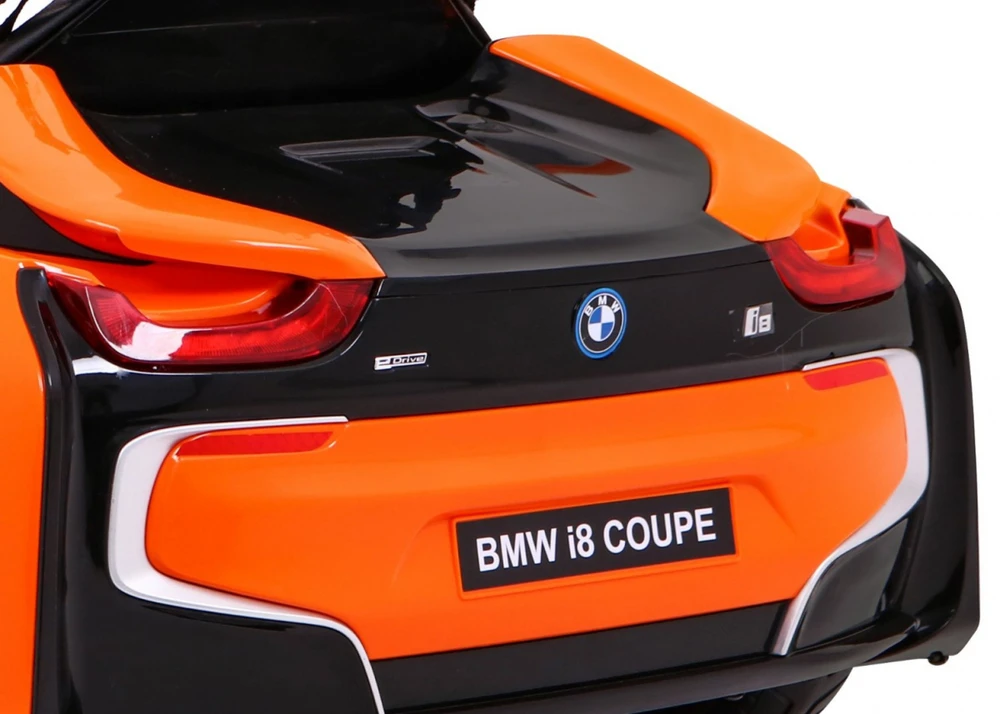 Ramiz Elektrinė mašina vaikams BMW I8 LIFT oranžinės spalvos