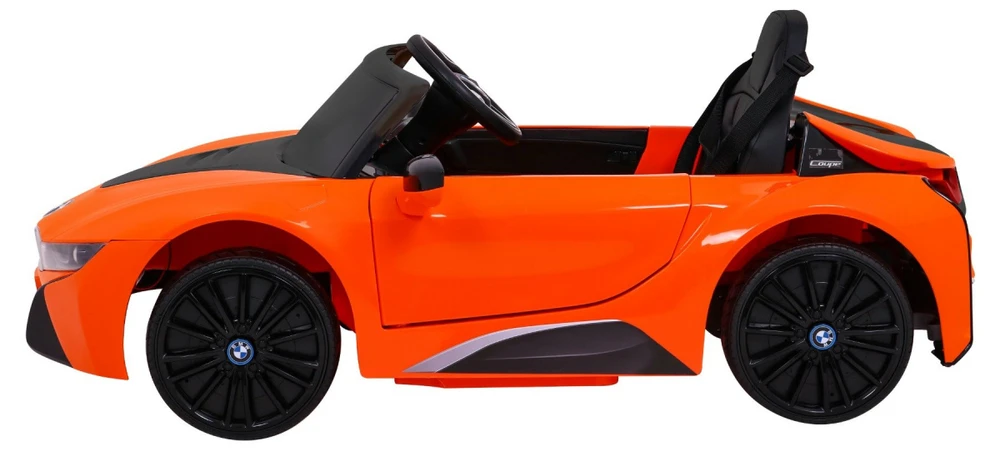 Ramiz Elektrinė mašina vaikams BMW I8 LIFT oranžinės spalvos