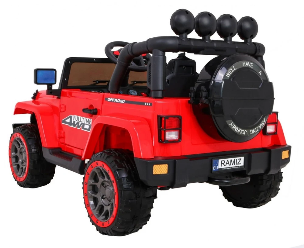 Ramiz Elektromobilis Full Time 4WD 4x4, Raudona