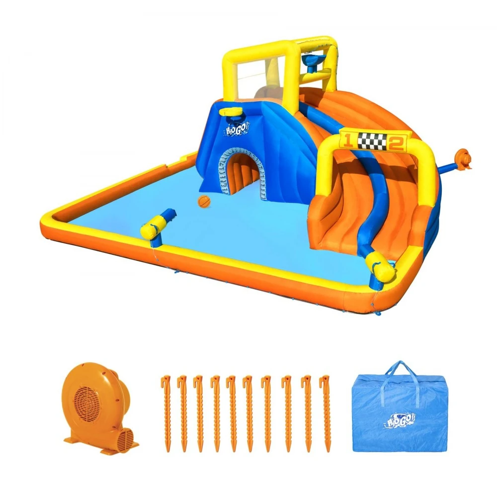 Bestway didžiulė VANDENS ŽAIDIMŲ AIKŠTELĖ 551x502x265cm čiuožykla 53377