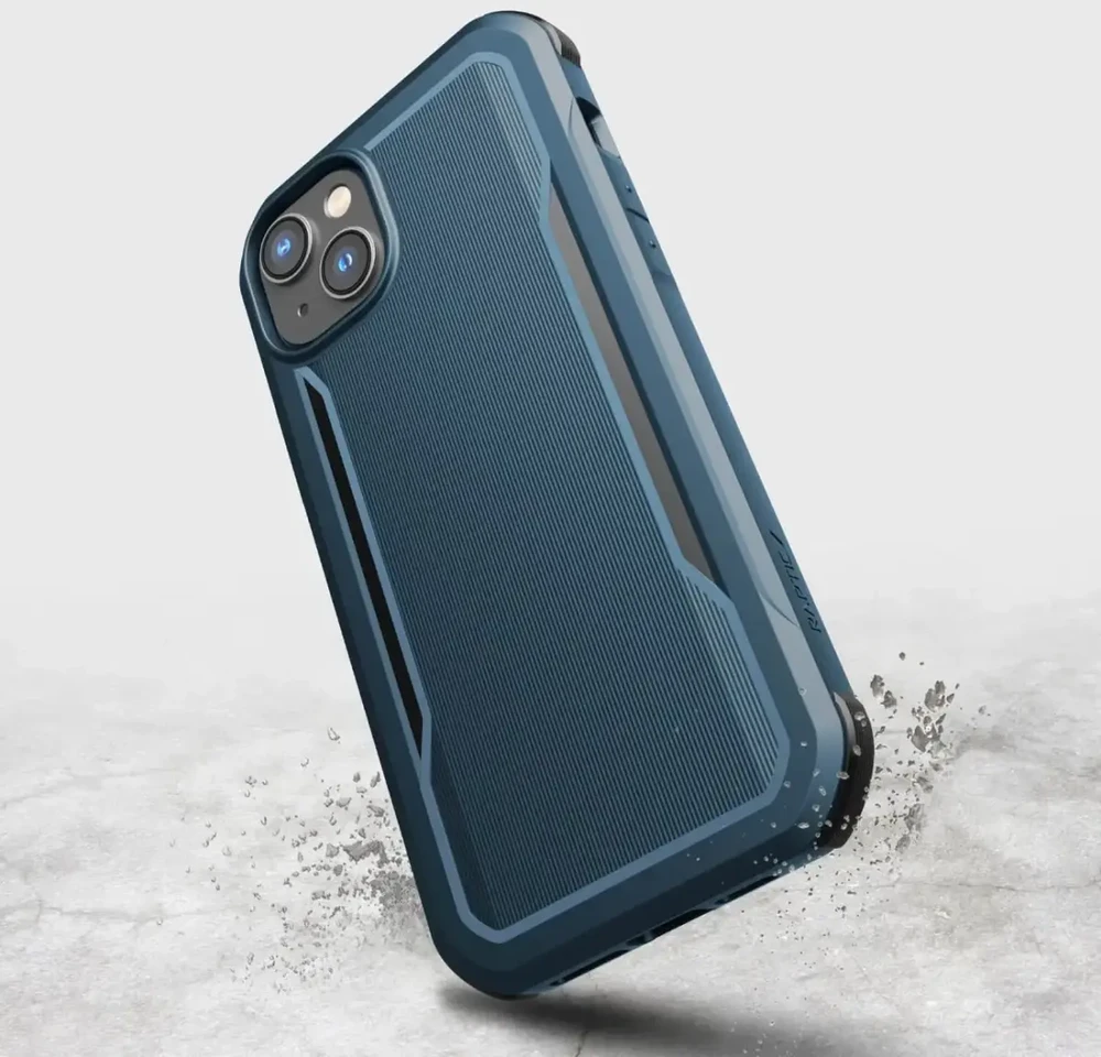 Raptic X-Doria Fort iPhone 14 Plus MagSafe šarvuotas dėklas telefonui, mėlynos spalvos