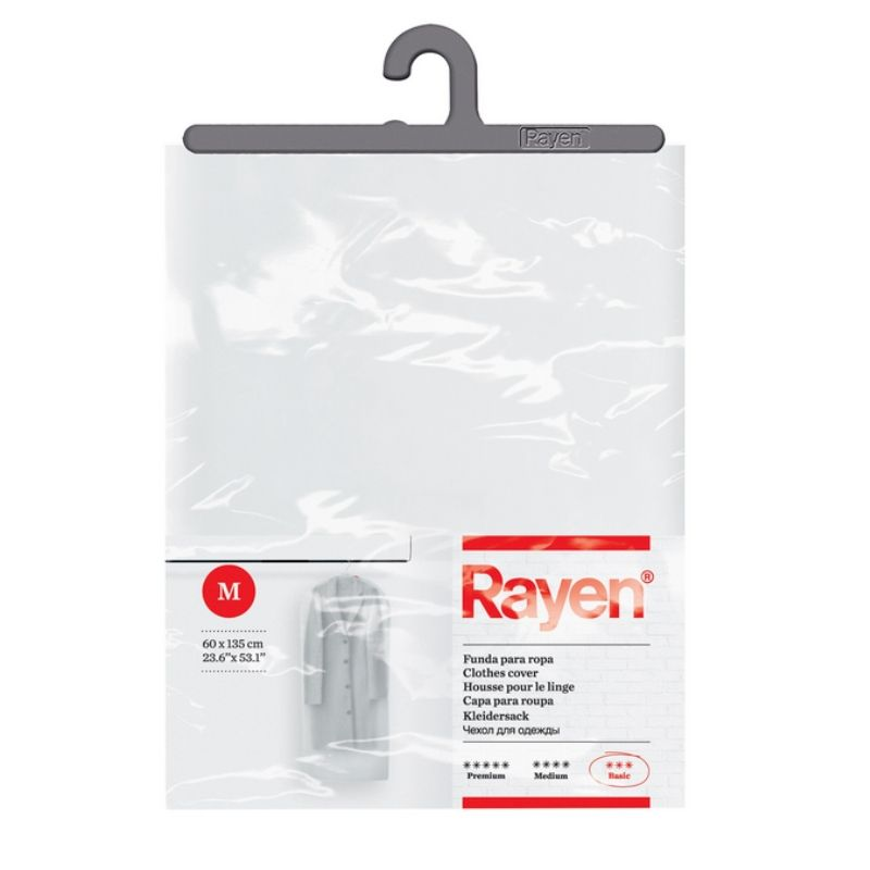 Rayen Pack kledinghoes Basic S S L, transparant, 60 x 150 cm