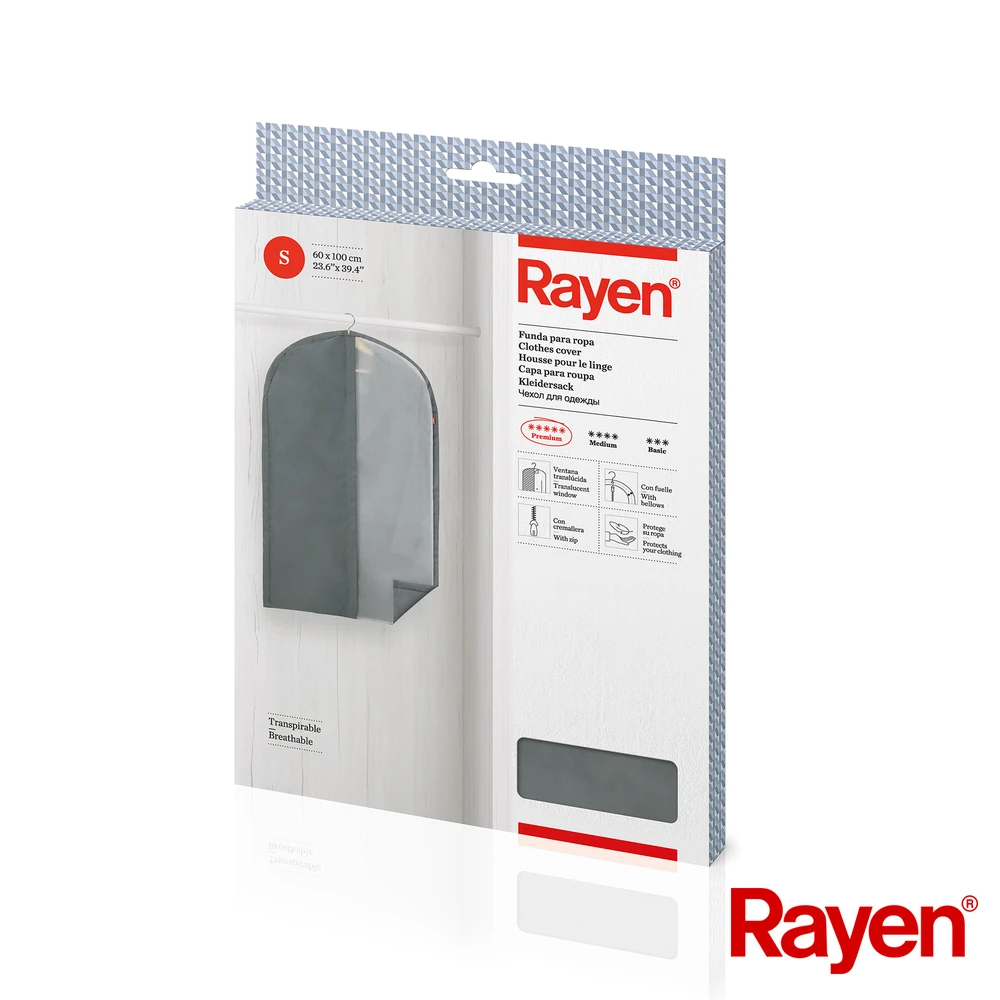 NPC Polska Rayen drabužių užvalkalas S 60 x 100 cm pilkas
