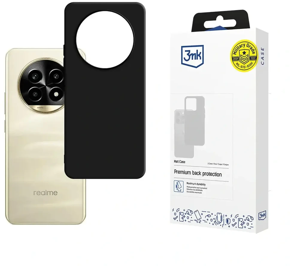 Dėklas 3mk Matt Case for Realme 13 Pro+ 5G / Realme 13 Pro 5G - Juodas