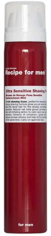 Recipe For Men „Annayake“ receptas vyrams, itin jautriai odai, energizuojančios, skutimosi putos, 100 ml vyrams