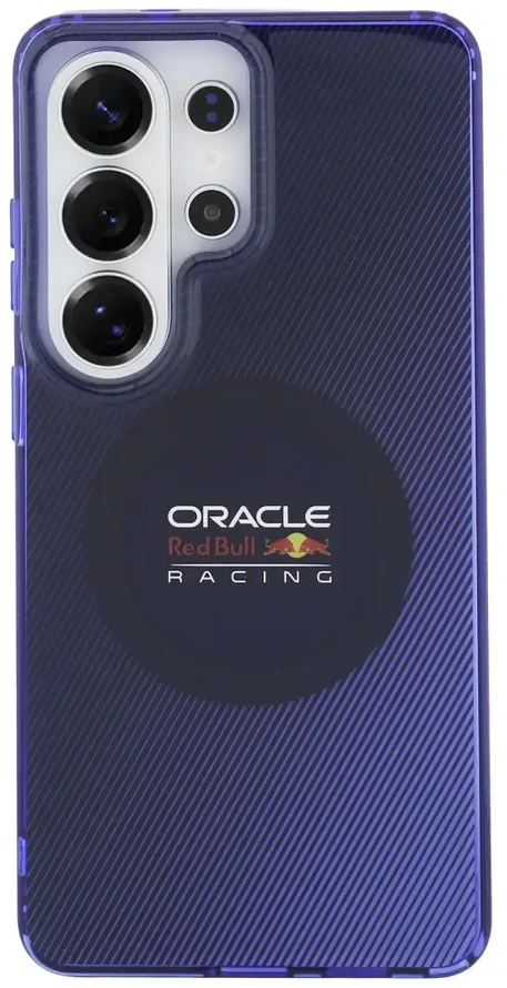 Red Bull „Raudona Bull Raudona Bull PC“ dvigubo sluoksnio, sumaišytų linijų telefono dėklas, skirtas „Samsung Galaxy S26 Ultra“ (S948), tamsiai mėlynas