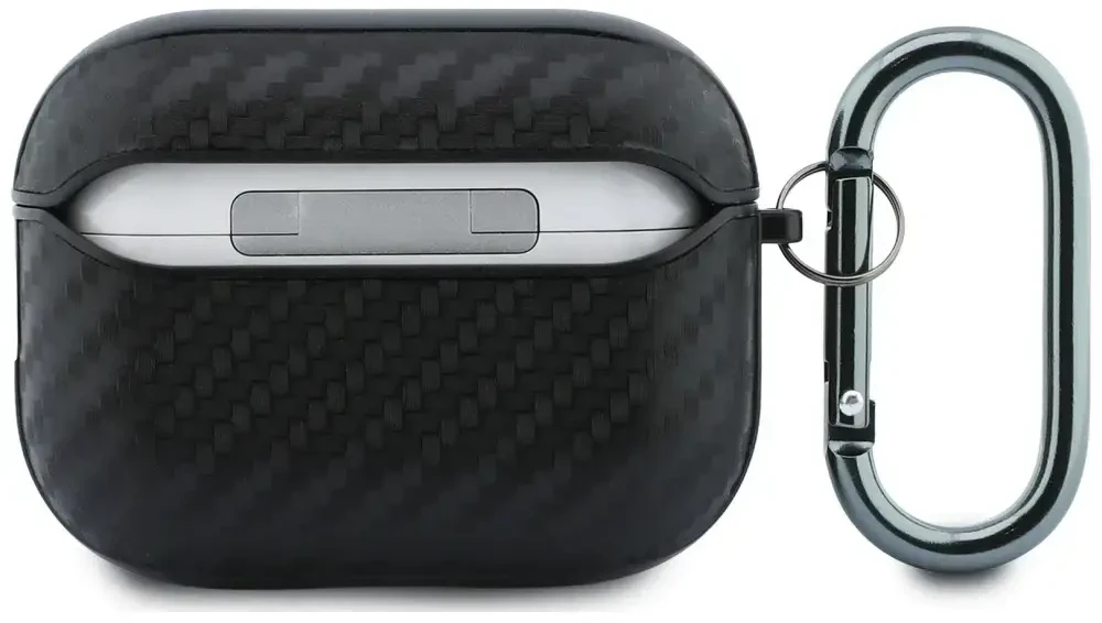 Red Bull Raudona Bull Raudona Bull PU anglies pluošto dėklas AirPods Pro 3, juodas