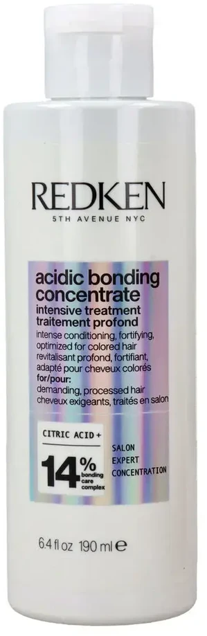 Redken Rūgštinio rišimosi koncentratas intensyvus priešpriepelis pažeistų plaukų rišamajam atkūrimui 190 ml, permatomas