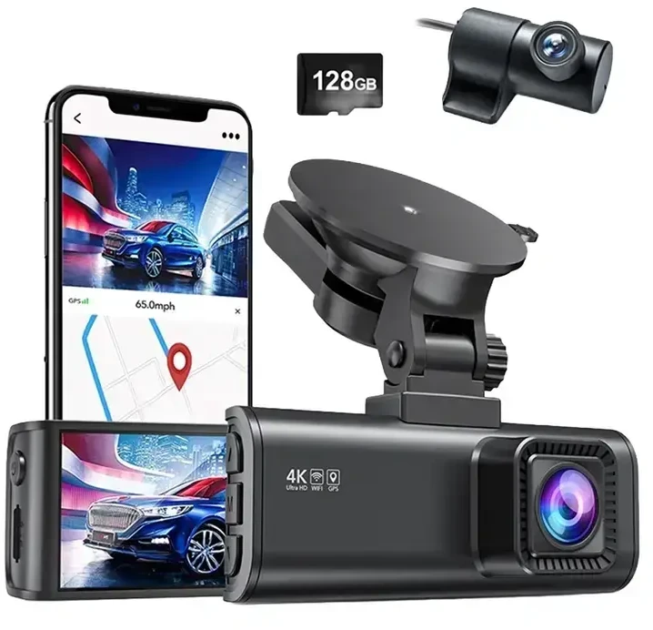 Vaizdo registratorius - REDTIGER F7NP 4K + 1080P 128 GB Wi‑Fi Vaizdo registratorius