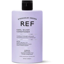 REF Cool Sidabrinis plaukų kondicionierius be sulfatų, neutralizuojantis šiltus atspalvius, 600 ml