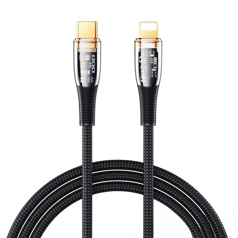 Remax Explore RC-C061, 20 W USB-C su Lightning laidu, 1.2 (juodas)