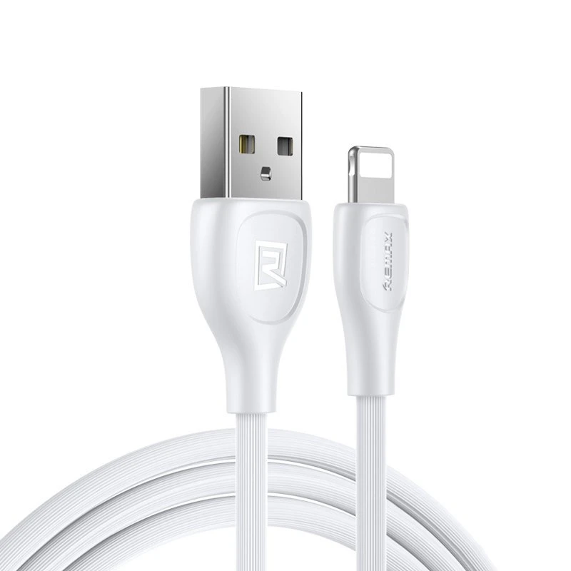 Duomenų kabelis REMAX RC-160i 2.1A USB-A į Lightning, 1m: Spalva - Balta