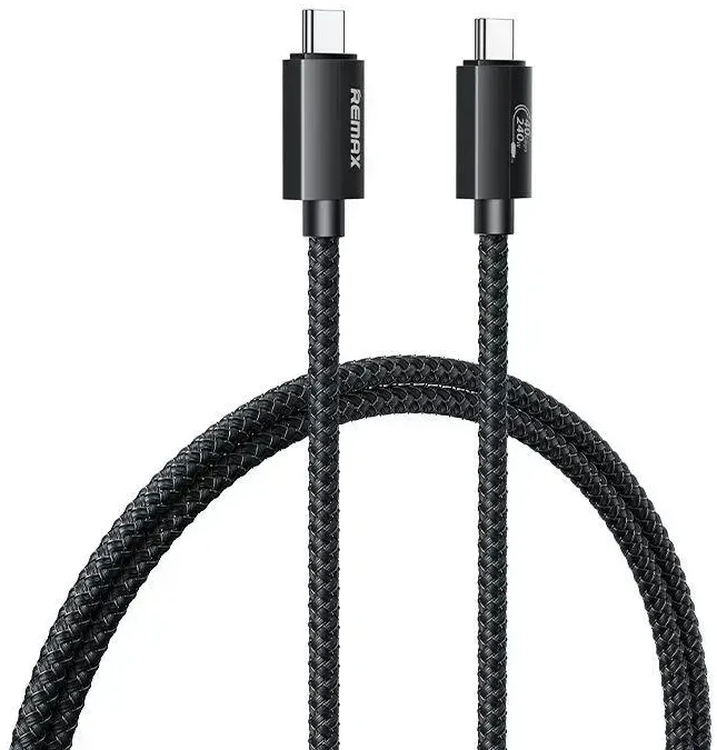 USB-C laidas USB-C Remax Ladon, USB4.0, RC-C039, 1m, 240W, (juodas)