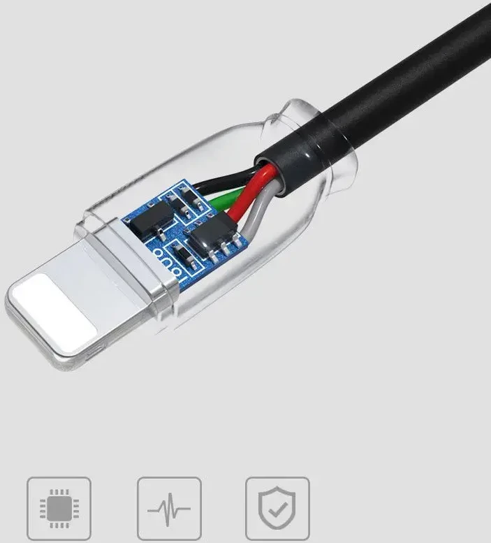 USB kabelis Remax RC-134i Lightning 2.1A juodas 1.0m