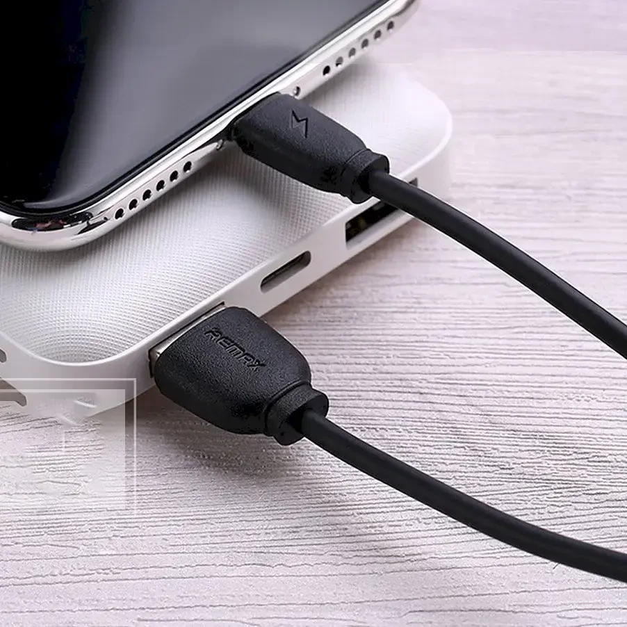 USB kabelis Remax RC-134i Lightning 2.1A juodas 1.0m