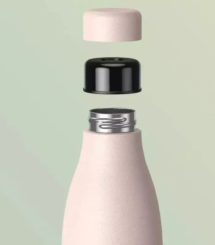 Remax Termosas su belaide kolonėle 500ml RB-M5 BLUETOOTH 5.0 rožinės spalvos