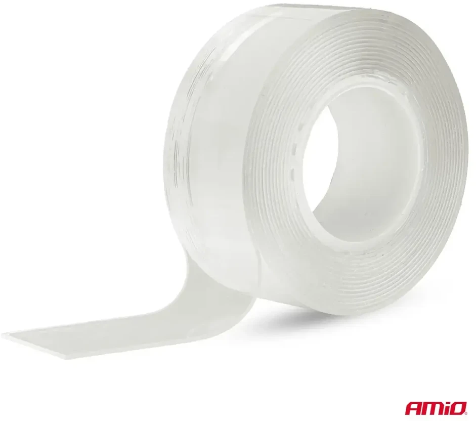 Daugkartinio naudojimo dvipusė nano tvirtinimo juosta 30 mm x 3 m x 1 mm amio-04848
