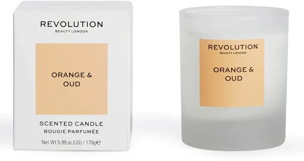 Revolution Home Clear Collection Oranžinis & Oud Scented Candle