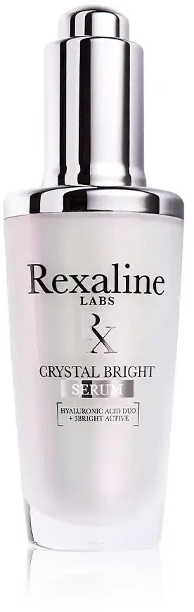 „Rexaline“, „Crystal Bright“, hialurono rūgštis + 3 aktyviosios „Bright“ sudedamosios dalys, švytėjimo suteikiantis serumas veidui, 30 ml *Mėginys