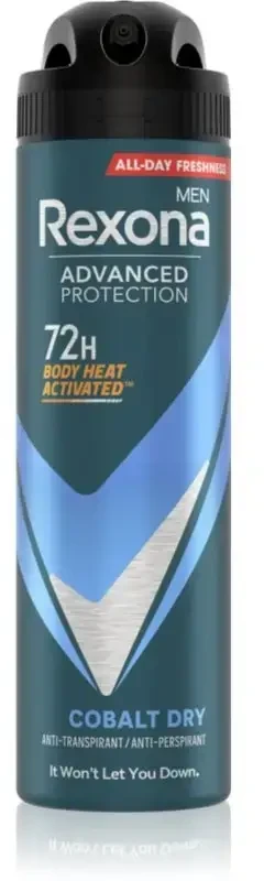 Rexona Purškiamas antiperspirantas vyrams „Advanced Protection Cobalt Dry“ 150 ml
