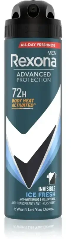 Rexona Purškiamas antiperspirantas vyrams „Advanced Protection Invisible Ice Fresh“ 150 ml