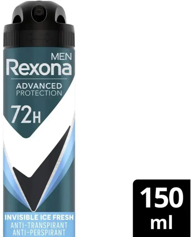 Rexona Purškiamas antiperspirantas vyrams „Advanced Protection Invisible Ice Fresh“ 150 ml