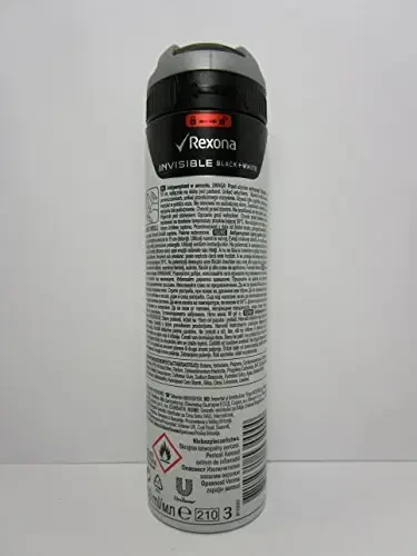 Rexona Men Invisible Juodas + Baltas Antiperspirant vyrams, 150 ml