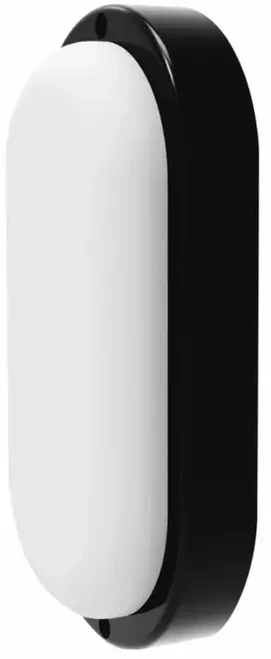 Sieninis šviestuvas Riga oval LED šviestuvas 12W 4000K IP65 Eurolight Juodas