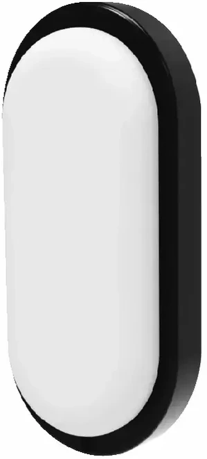 Sieninis šviestuvas Riga oval LED šviestuvas 12W 4000K IP65 Eurolight Juodas