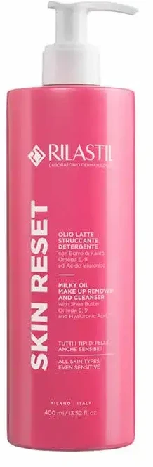 Rilastil Skin Reset Milky Oil Make Up Remover And Valiklis, 400 ml