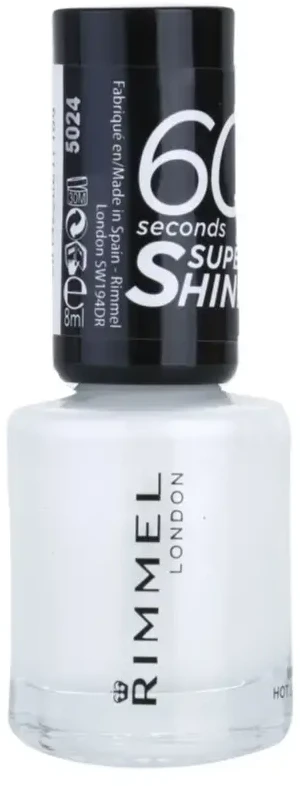 Rimmel London 60 Seconds Super Shine Nagų lakas Moterims 8 ml, 703 White Hot Love