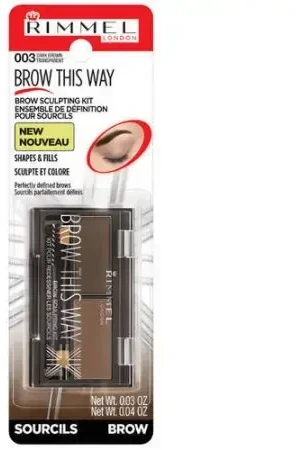 Rimmel London "Rimmel Brow This Way" antakių formavimo rinkinys 003 Dark Brown