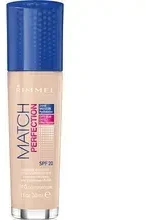 Rimmel London Match Perfection SPF20 makiažo pagrindas Moterims 30 ml, Light Porcelain 10- Cool