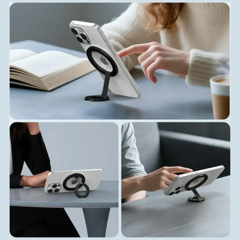 Dwustronny magnetyczny Ring Stand SODI ST04 juoda