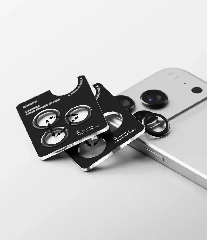 Ringke Camera Frame Protector 2 vnt. Tempered Glass for iPhone 18 Pro / Pro Max - Juodas