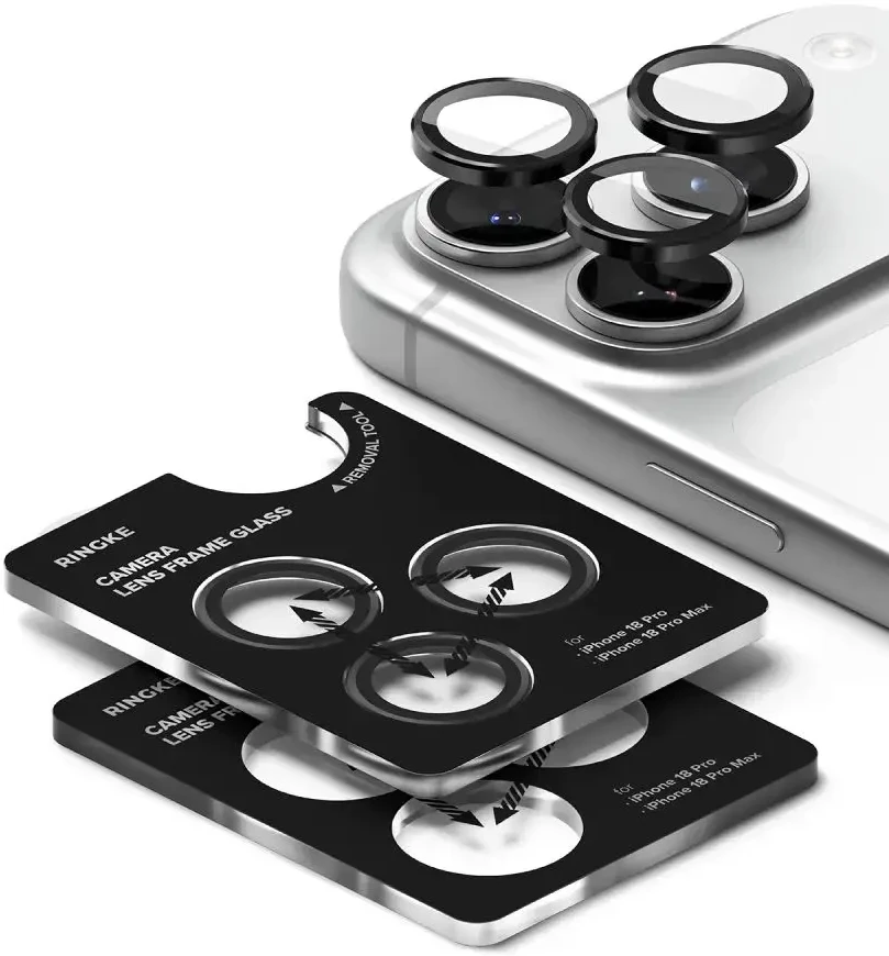 Ringke Camera Frame Protector 2 vnt. Tempered Glass for iPhone 18 Pro / Pro Max - Juodas