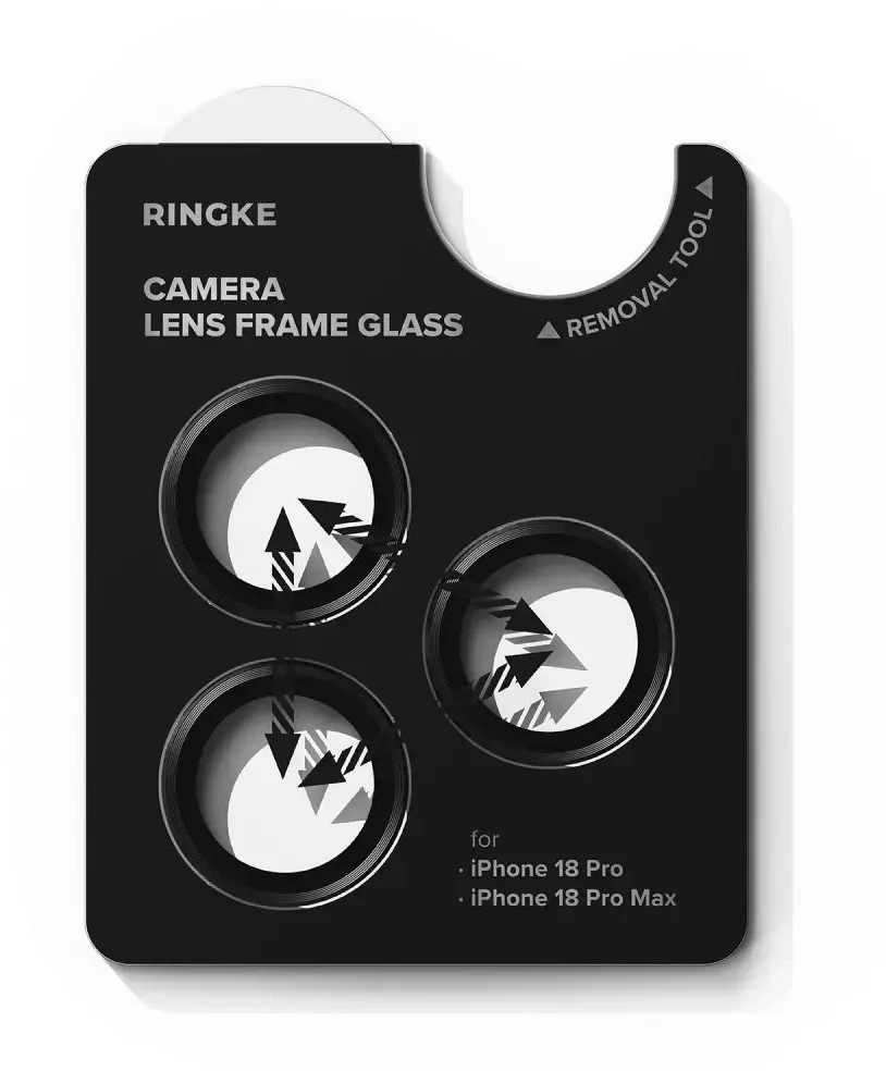 Ringke Camera Frame Protector 2 vnt. Tempered Glass for iPhone 18 Pro / Pro Max - Juodas