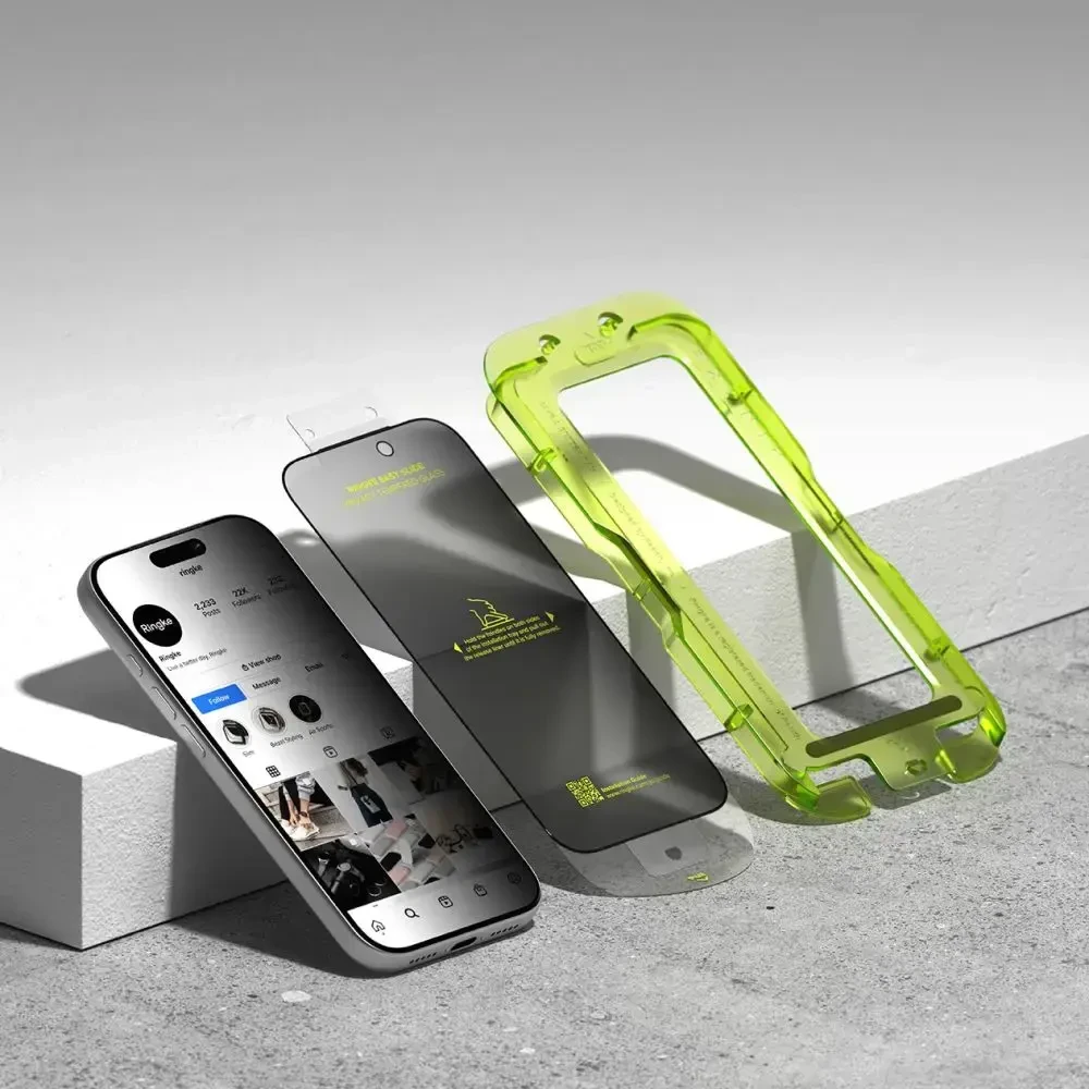 „Ringke Easy Slide“ dviejų apsauginių stiklų pakuotė „Apple iPhone 17 Pro Max“