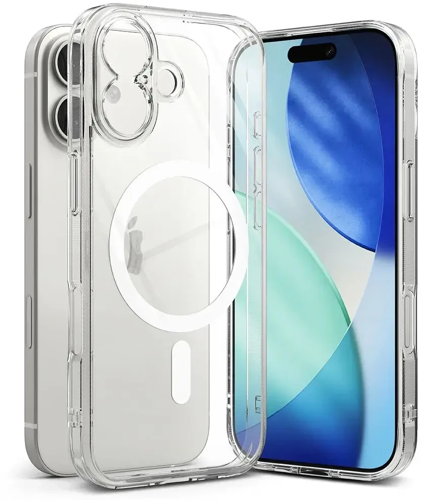 Ringke Fusion Magnetic MagSafe dėklas skirtas iPhone 17 – skaidrus