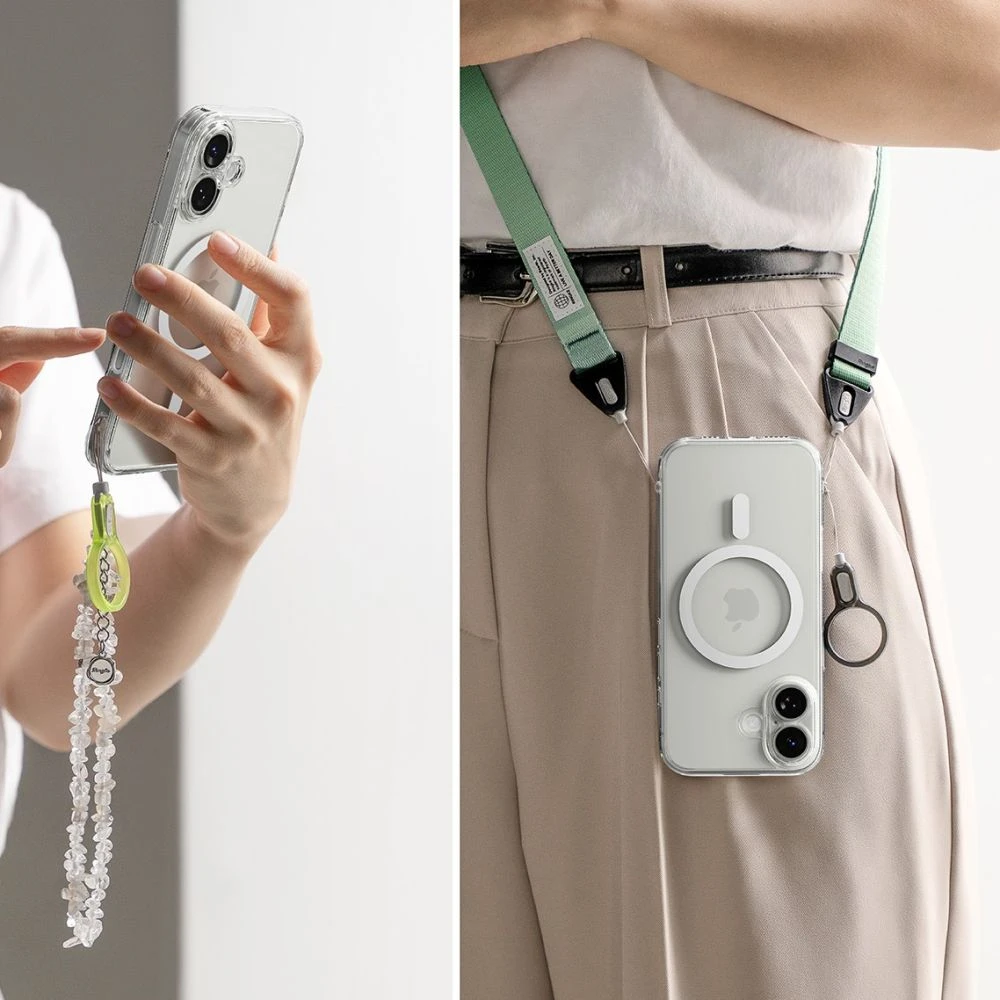 Ringke Fusion Magnetic MagSafe dėklas skirtas Apple iPhone 17 – skaidrus