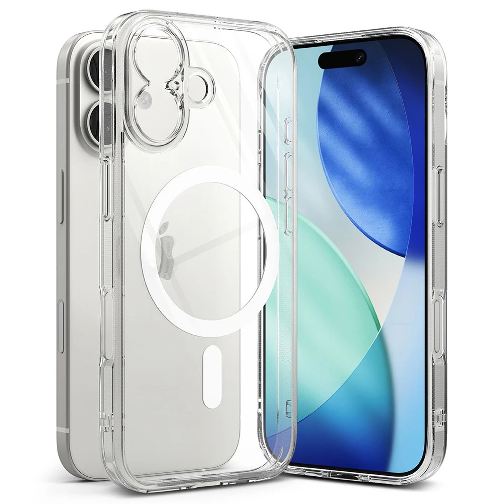 Ringke Fusion Magnetic MagSafe dėklas skirtas Apple iPhone 17 – skaidrus