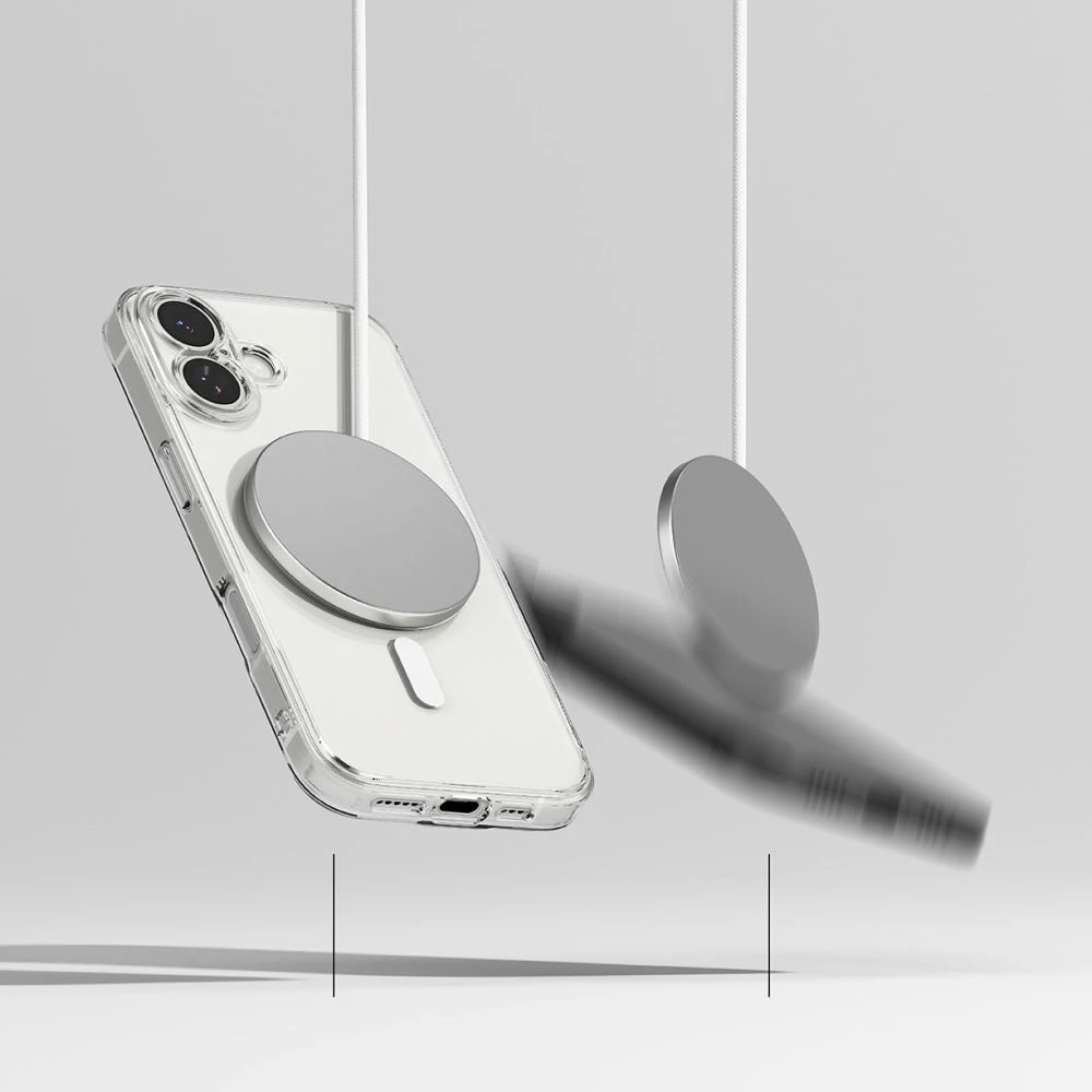 Ringke Fusion Magnetic MagSafe dėklas skirtas Apple iPhone 17 – skaidrus