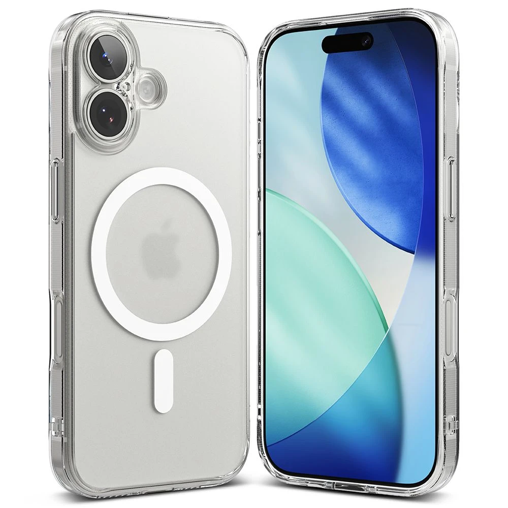 „Ringke iPhone 17“ dėklas „Fusion“ magnetinis matinis skaidrus