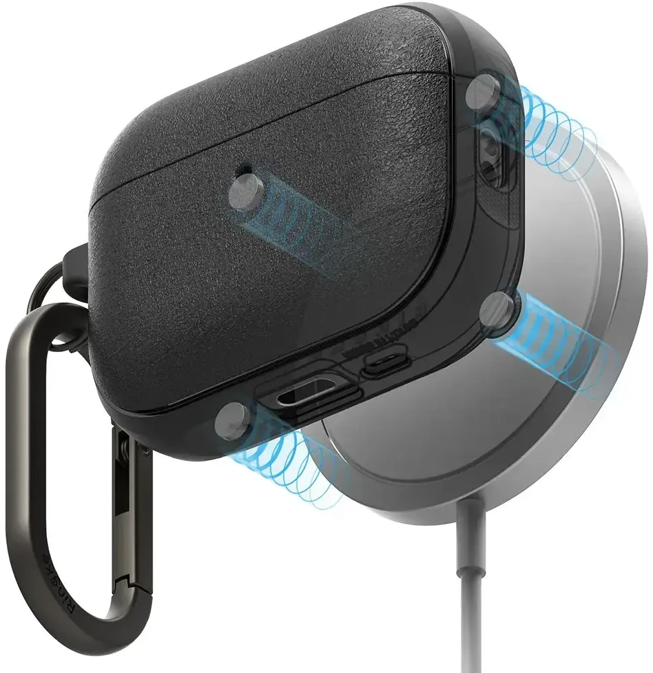 „Ringke AirPods Pro 3“ dėklas, magnetinis, onikso spalvos, juodas