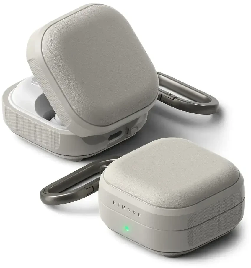 Dėklas Ringke Onyx Magnetic MagSafe Samsung Galaxy Buds 4 / 4 Pro šiltai pilkos spalvos