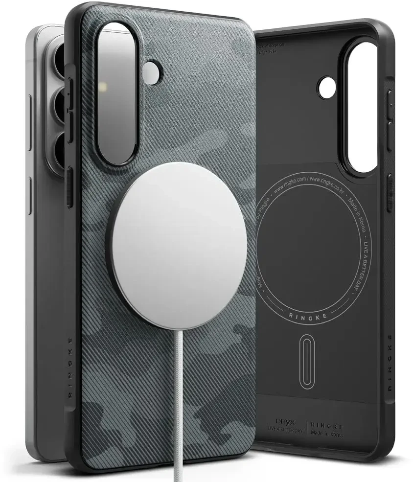 Dėklas Ringke Onyx Magnetic MagSafe Samsung Galaxy S26 Camo juodos spalvos