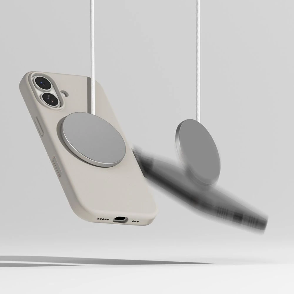 Ringke Silicone Magnetic MagSafe dėklas skirtas Apple iPhone 17 - rusvai gelsvas
