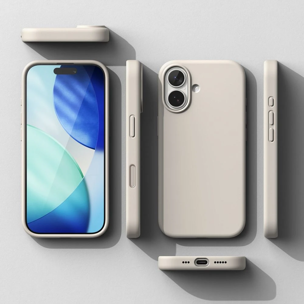 Ringke Silicone Magnetic MagSafe dėklas skirtas Apple iPhone 17 - rusvai gelsvas