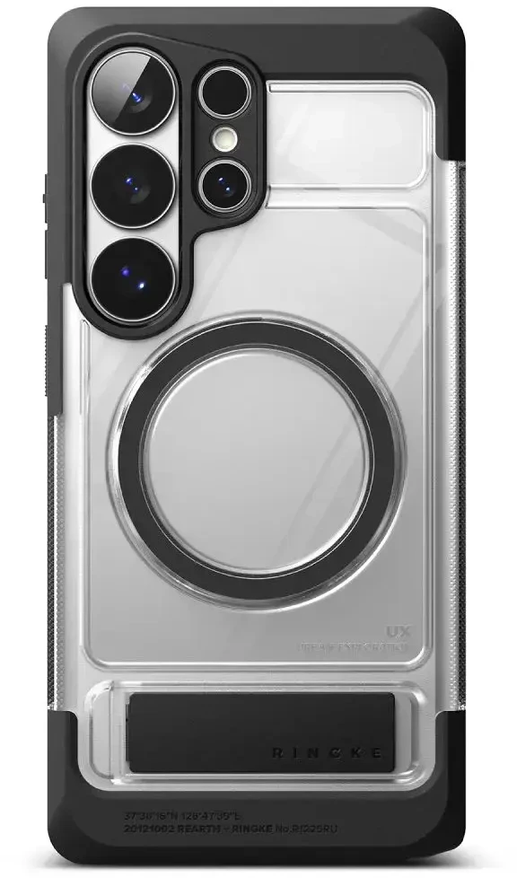 Dėklas Ringke UX Magnetic MagSafe Samsung Galaxy S26 Ultra skaidrus