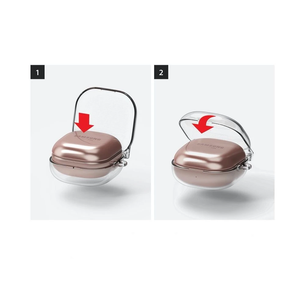 Dėklas ausinėms Samsung Galaxy Buds Live / Pro Ringke Hinge Clear skaidrus